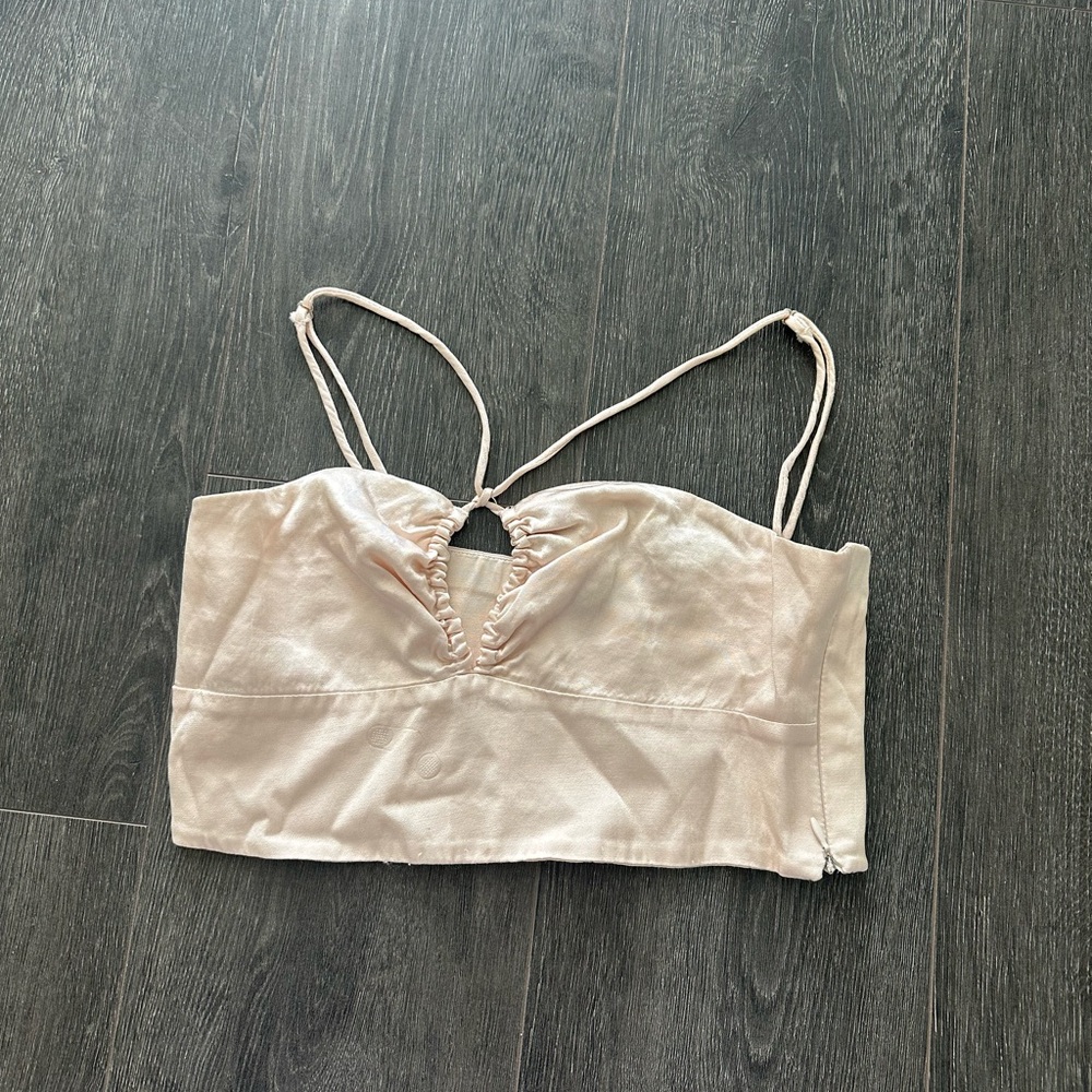 Zara Cream Halter Top
